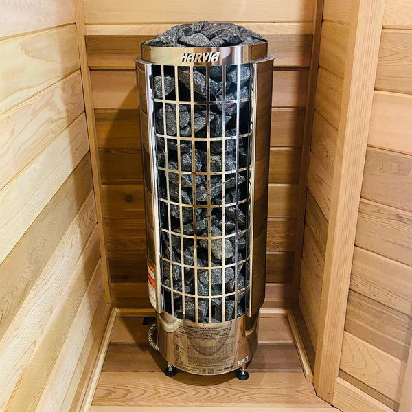 Harvia Cilindro PC80 8 kW Electric Sauna Heater w/ Built-In Controls