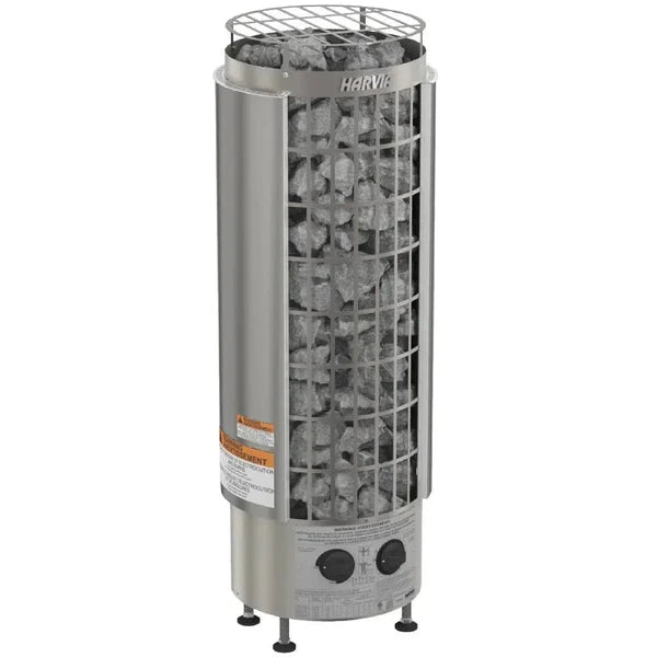 Harvia Cilindro PC80 8 kW Electric Sauna Heater w/ Built-In Controls
