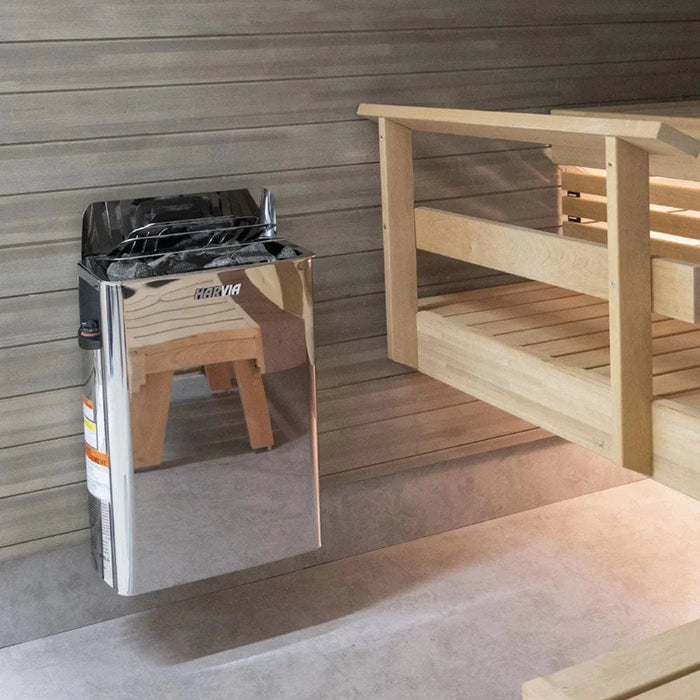 Harvia The Wall SWS80 The Wall Series 8kW Sauna Heater, Stainless Steel