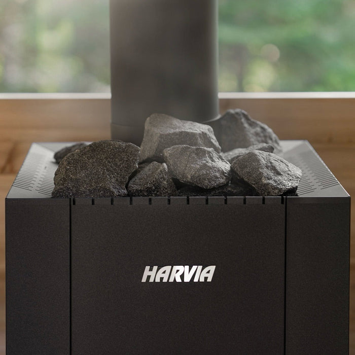Harvia Linear 16 Black Linear Series 17.9 kW Wood-Burning Sauna Stove
