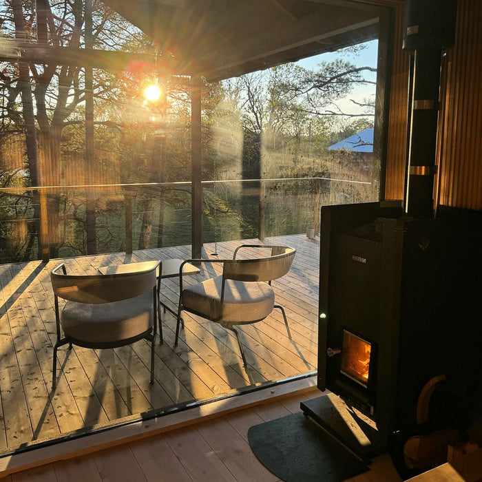 Harvia Linear 16 Black Linear Series 17.9 kW Wood-Burning Sauna Stove