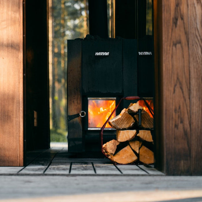 Harvia Linear 16 Black Linear Series 17.9 kW Wood-Burning Sauna Stove