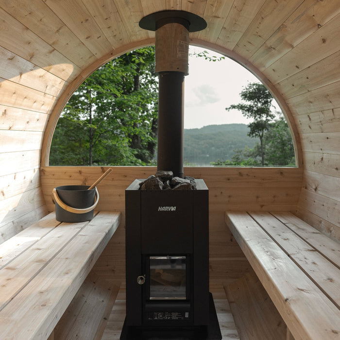 Harvia Linear 16 Black Linear Series 17.9 kW Wood-Burning Sauna Stove