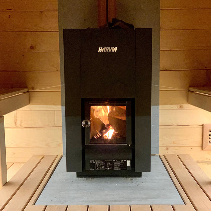Harvia Linear 16 Black Linear Series 17.9 kW Wood-Burning Sauna Stove