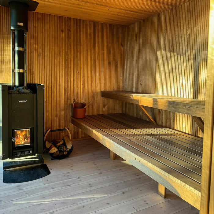 Harvia Linear 16 Black Linear Series 17.9 kW Wood-Burning Sauna Stove