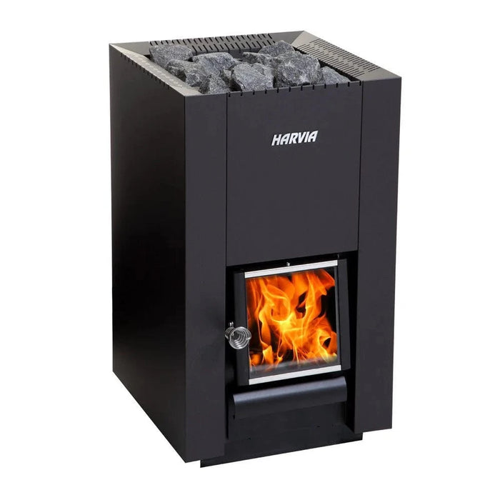 Harvia Linear 16 Black Linear Series 17.9 kW Wood-Burning Sauna Stove