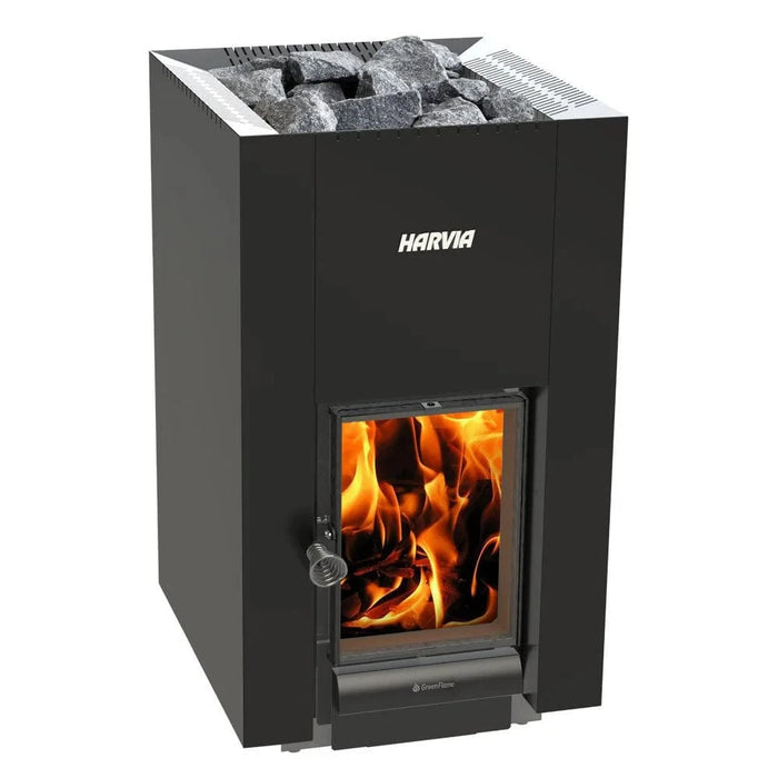 Harvia Linear 22 GreenFlame Linear Series, 15.7 kW Wood Sauna Stove