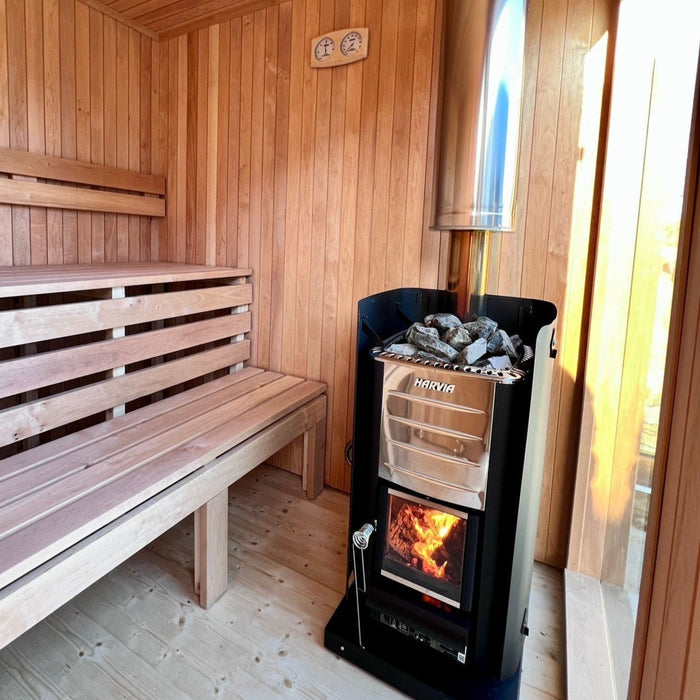 Harvia M3 SS Pkg Wood-Burning Sauna Stove Package, 16.5kW