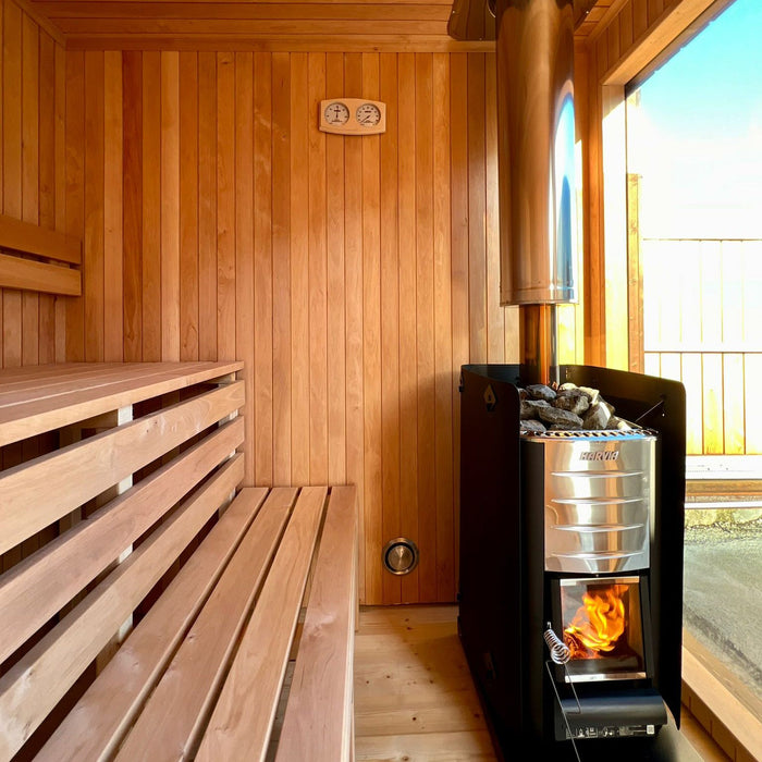 Harvia M3 SS Pkg Wood-Burning Sauna Stove Package, 16.5kW