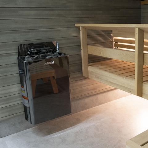 Harvia KIP80W KIP Series 8kW Sauna Heater, Black