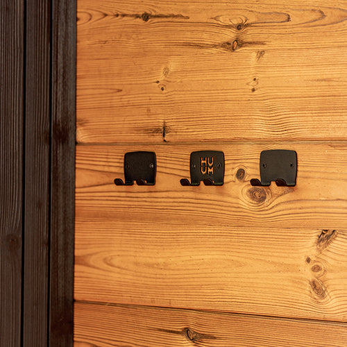 HUUM OVO Sauna Design Towel Hook Set, Black