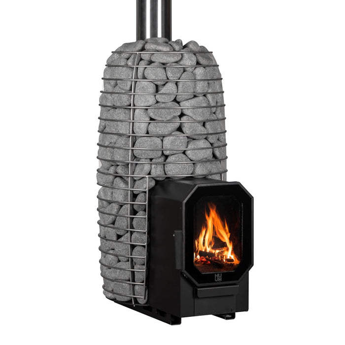 HUUM HIVE Flow Mini LS Wood-Burning Sauna Stove w/ Firebox Extension, 8.5kW