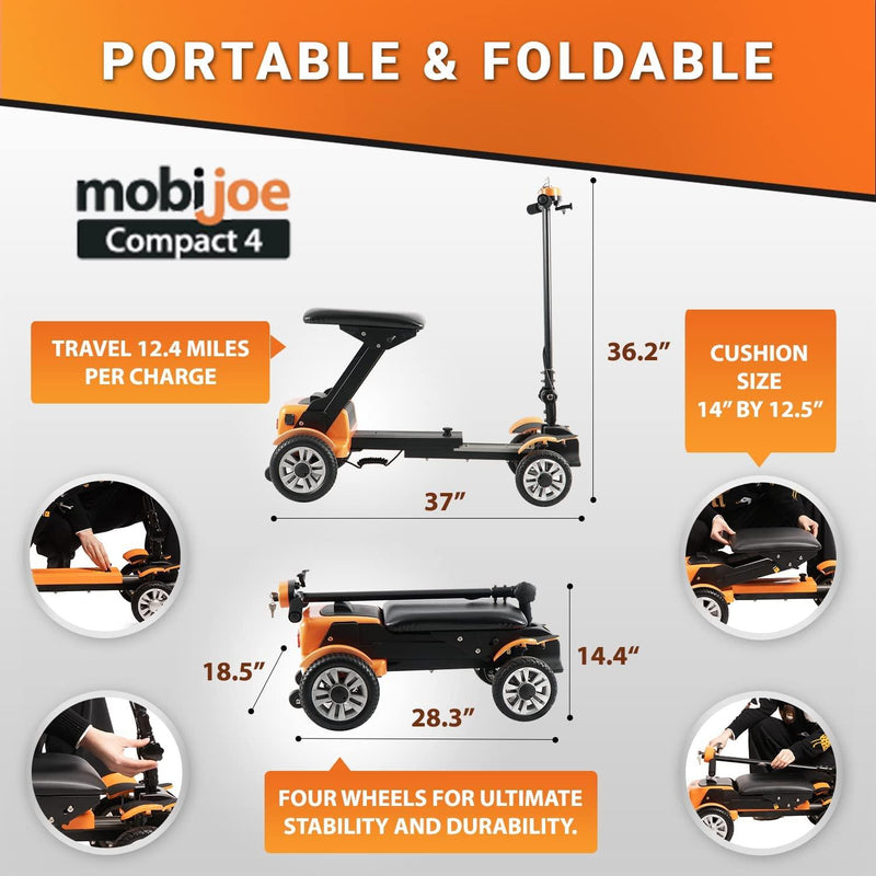 MobiJoe Lightweight Mobility Scooter Compact 4