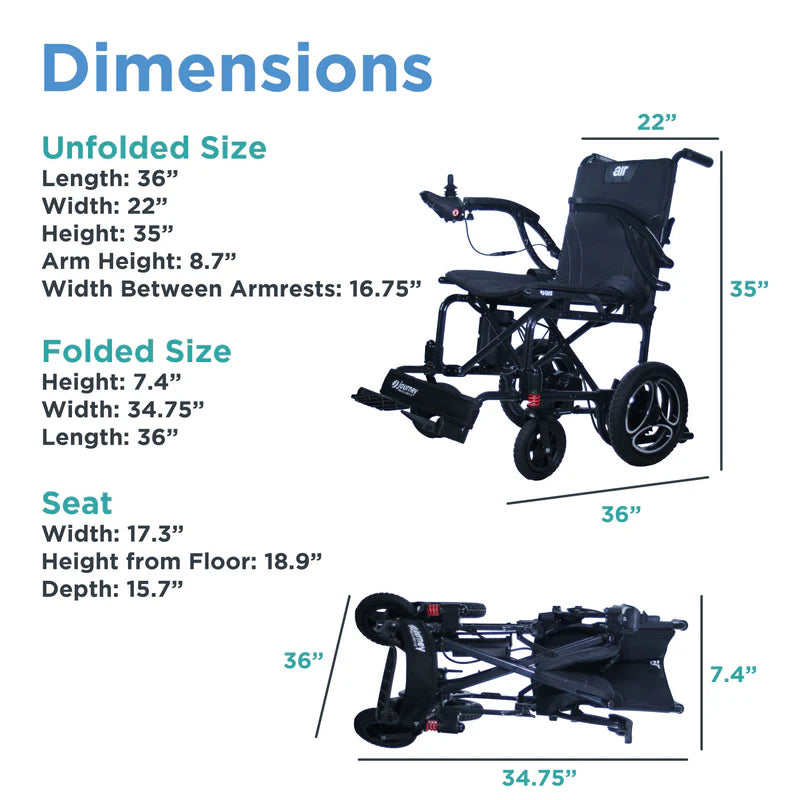 Journey Air Lightweight Folding Power Chair (2026 Model)