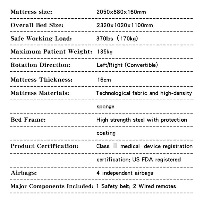 Charme Starsleep Orin Rotating Full Electric Lift Assist Bed with Heat & Massage