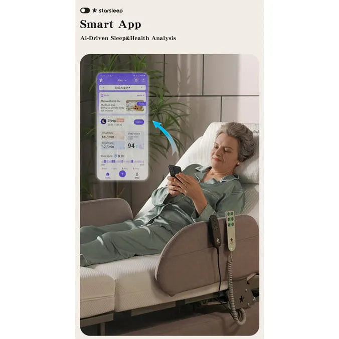 Charme Starsleep Orin Rotating Full Electric Lift Assist Bed with Heat & Massage