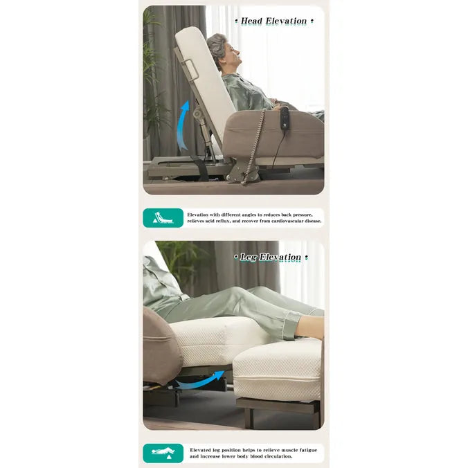 Charme Starsleep Orin Rotating Full Electric Lift Assist Bed with Heat & Massage