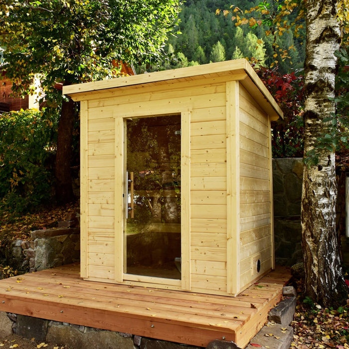 SaunaLife G2 4 Person Garden Series Outdoor Home Sauna Kit