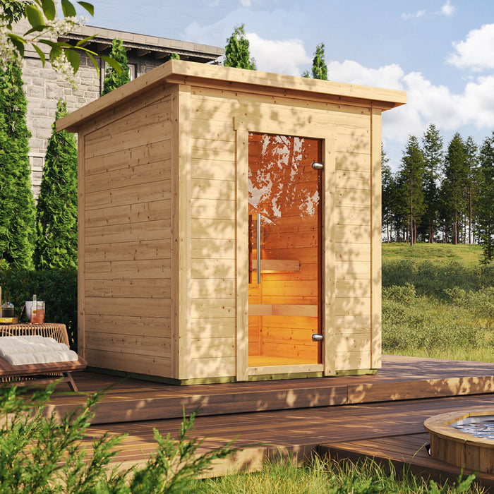 SaunaLife G2 4 Person Garden Series Outdoor Home Sauna Kit