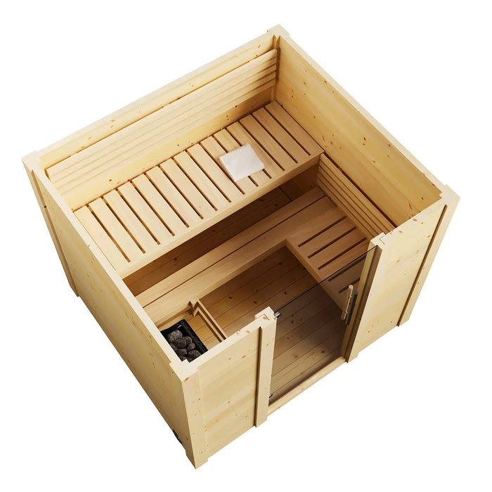SaunaLife G2 4 Person Garden Series Outdoor Home Sauna Kit