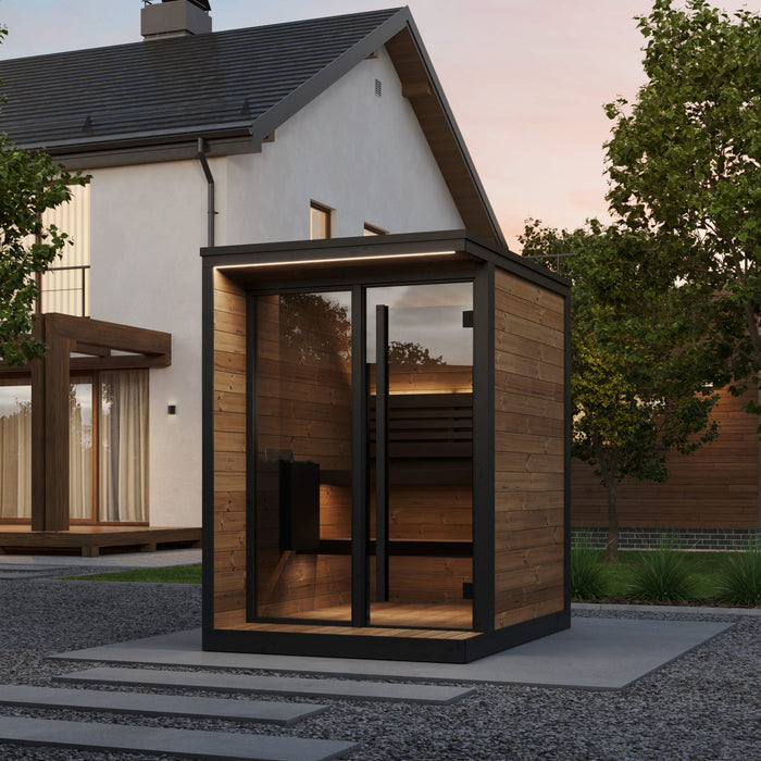 SaunaLife GL4 4 Person Garden Luxury Series Outdoor Sauna Kit