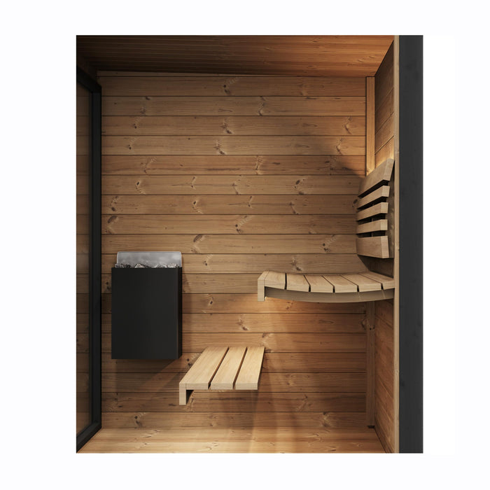 SaunaLife GL4 4 Person Garden Luxury Series Outdoor Sauna Kit