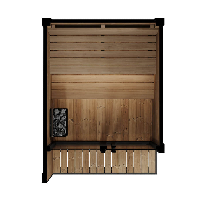 SaunaLife GL4 4 Person Garden Luxury Series Outdoor Sauna Kit