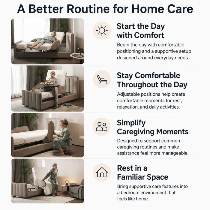 StarSleep Arlo Rotating Care Bed for Seniors